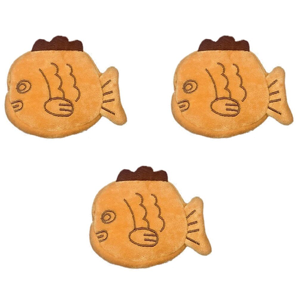 3604 3PCS Taiyaki Plush Coin Purses, Mini Japanese Wrist Purse Bag, Taiyaki